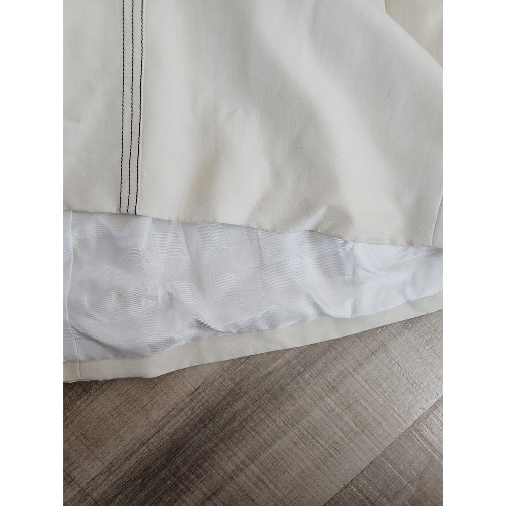 Burberry 100% Silk Cream Trench Coat Double Breasted Belted Long US 10 Brand New - Picture 15 of 16